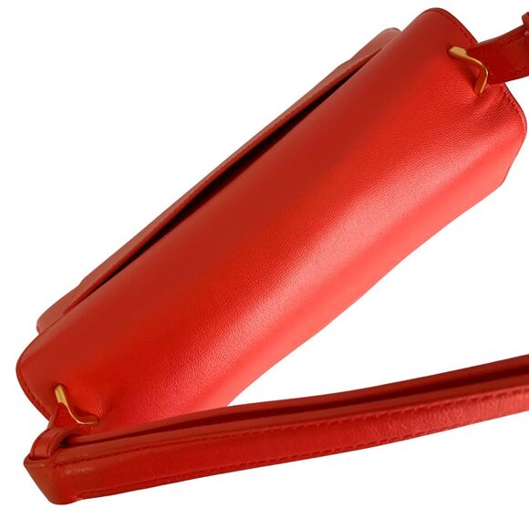 Kate Spade Grace Convertible Shoulder Bag Red Leather Small Flap Shoulder Bag - Picture 11 of 15